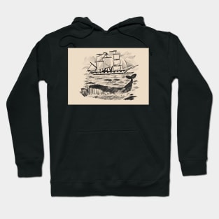 Whale & Ship Sketch - Over The Garden Wall Hoodie